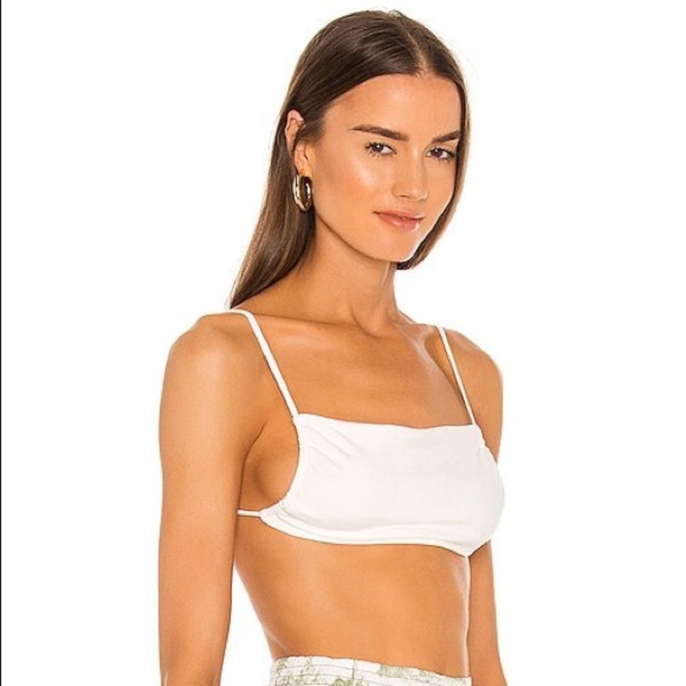 WeWoreWhat Ruched Top Off White
